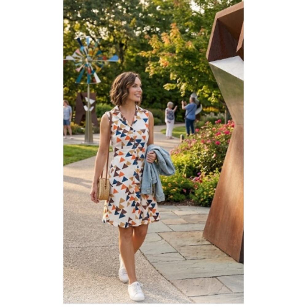 SM Wardrobe Butterfly Print Shirt Dress Size Small – EUC